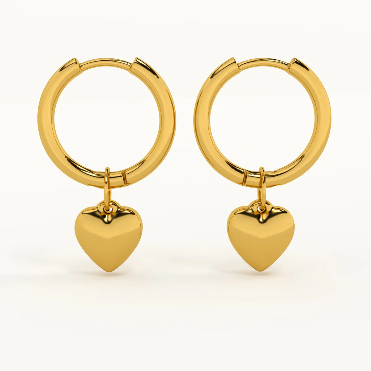Heart hoop earrings